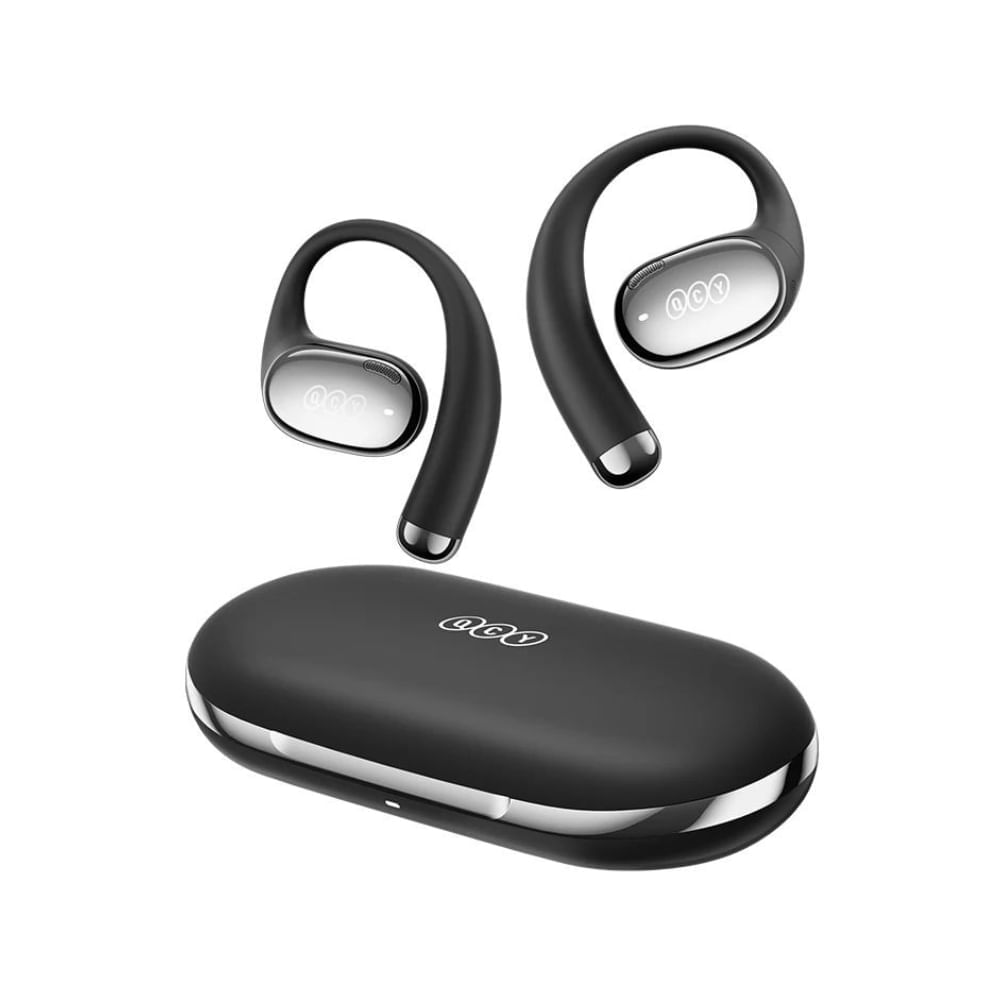 Audífonos bluetooth True Wireless QCY Crossky R70, cancelación de ruido,  resistente al agua IPX5, duración máx. 52 horas con estuche, negro