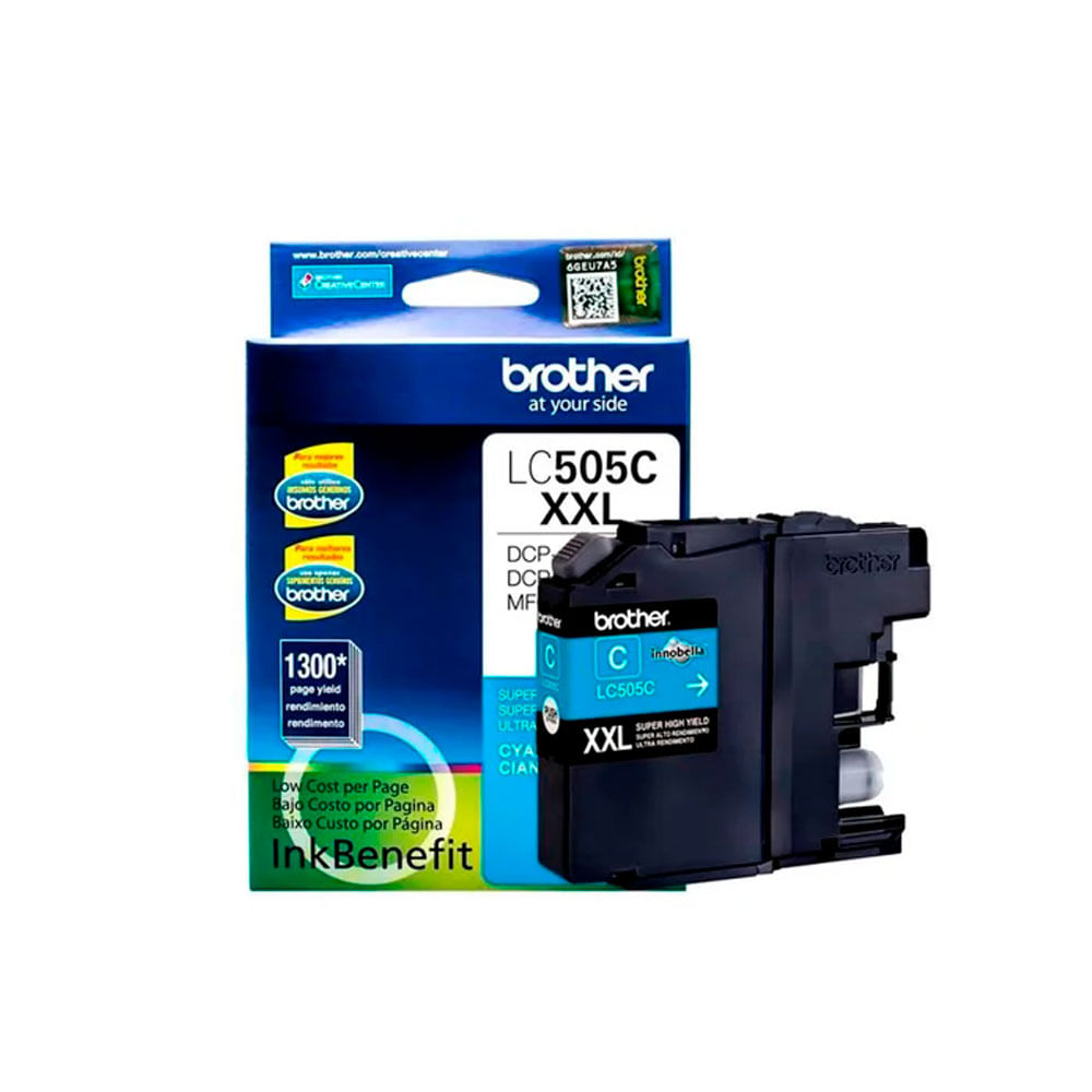 Imagen 2 del producto Cartucho Brother LC-505C, cyan, rinde hasta 1300 páginas