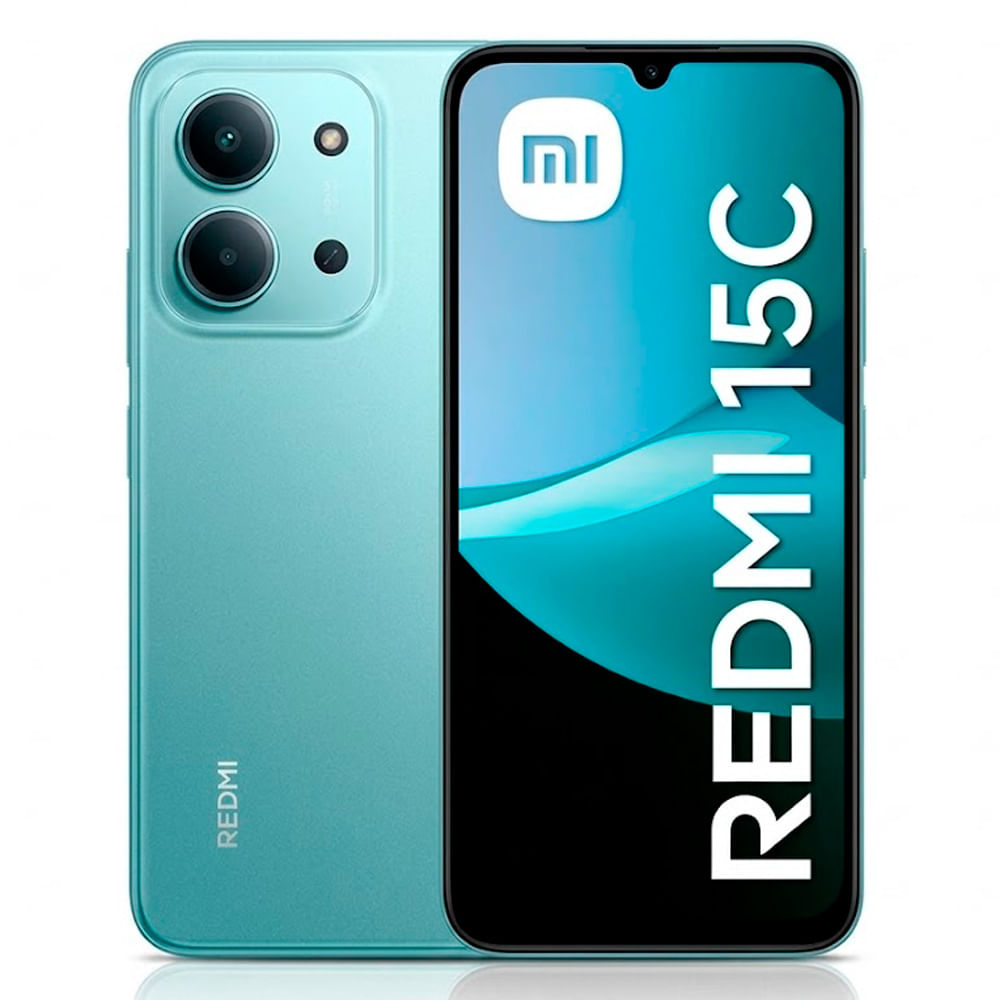 Celular Xiaomi Redmi 15C 128GB, 4GB RAM, cámara trasera 50MP y frontal 8MP, 6.9", verde