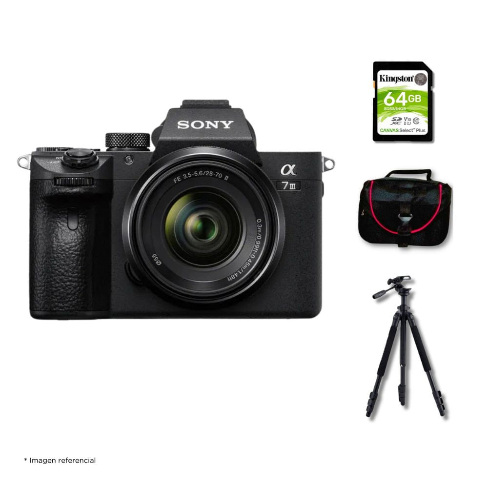 Cámara mirrorless Sony Alpha 7 III + Lente 28-70mm II + Deluxe
