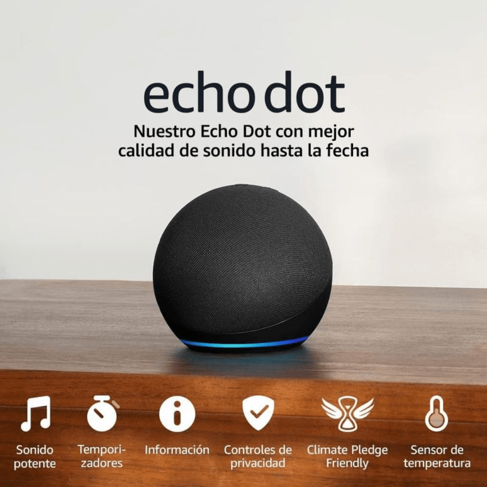 Imagen 2 del producto Parlante inteligente Amazon Alexa Echo Dot 5ta generación, control de voz Alexa, Wi-Fi, bluetooth, negro