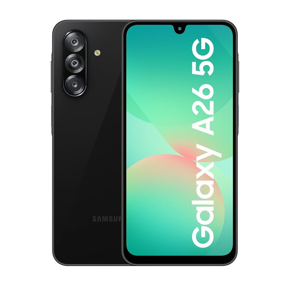 Celular Samsung Galaxy A26 256GB, 8GB RAM, cámara trasera 50MP y frontal 8MP, 6.7", negro