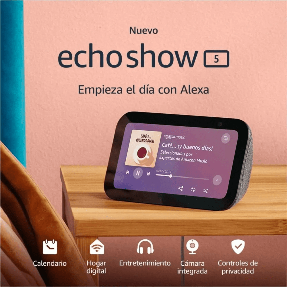Imagen 2 del producto Pantalla inteligente Amazon Alexa Echo Show 5 3era generación, control de voz Alexa, Wi-Fi, bluetooth, negro