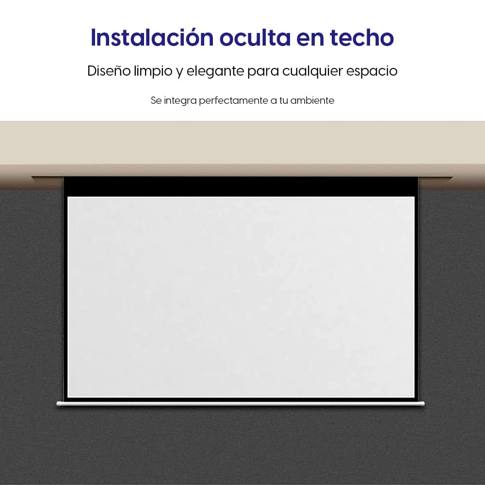 Imagen 2 del producto Pantalla Ecran Westminster eléctrico para proyector 84"", retráctil, con control remoto, blanco mate