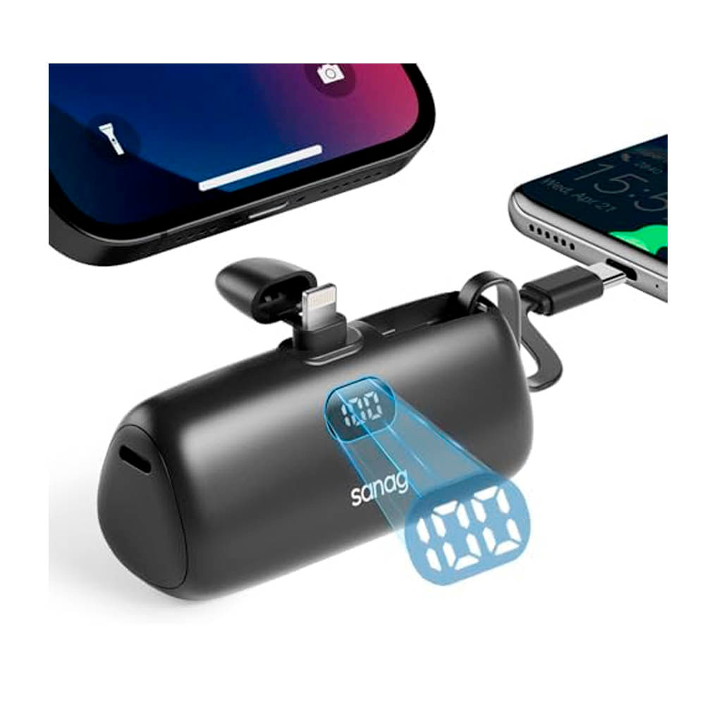 Imagen 2 del producto Mini cargador portátil Demgel DE-2028, 6500 mAh, 2 salidas, negro