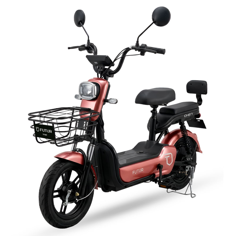 Bicimoto eléctrica Futur Oxen 14", autonomía 35km, vel. 25km/h, 350W, golden rose