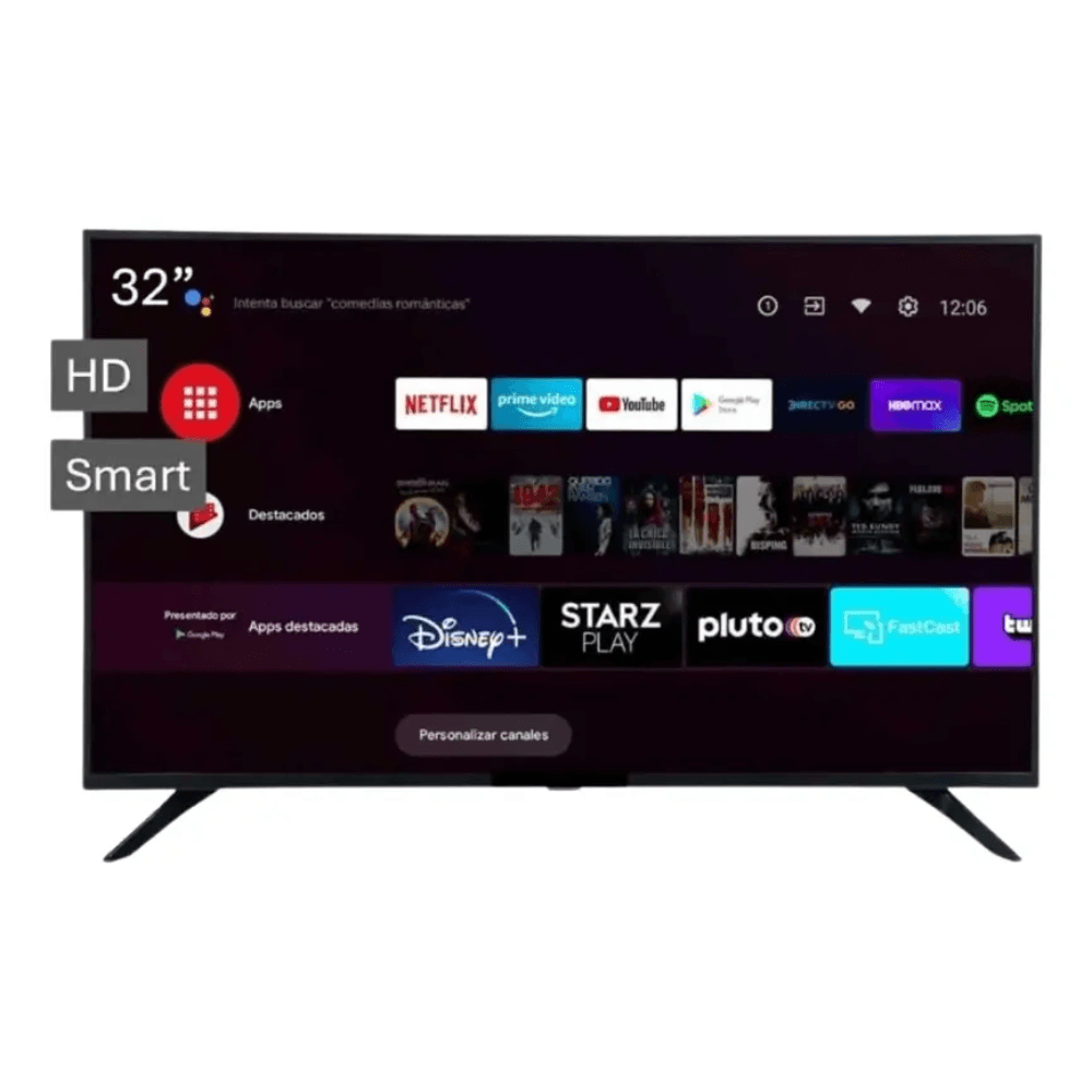 Imagen 2 del producto Smart TV Innos 32"" HD, LED, android TV integrado, A14 S3201KU, 2025