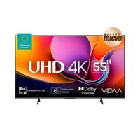 Smart TV Hisense 55A5NV, pantalla 55"", LED UHD 4K, 3 HDMI, 2 USB, parlantes 16W, negro