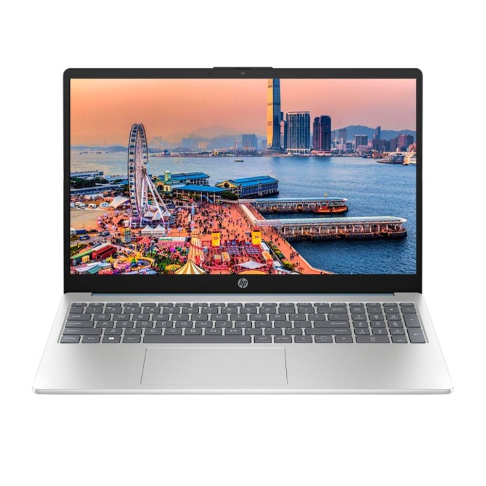 Laptop HP 15-fc0256la 15.6", Ryzen 5 7520U, 512GB SSD, 16GB RAM, azul claro/plata natura
