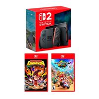 Consola Nintendo Switch 2, 256GB, 12GB RAM, negro + Mario Kart World + Donkey Kong Bananza