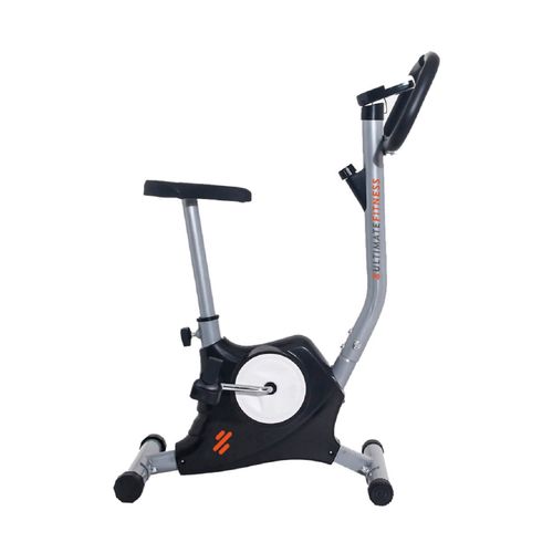 Bicicleta estática Ultimate Fitness E10 mecánica, manillas antideslizantes, gris