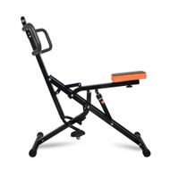 Máquina sport fitness para abdominales, con pistón graduable 12 niveles, contador digital portátil, negro
