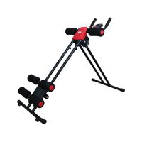 Máquina abdominales AB cruncher, peso máx. 120 kg, acero, asiento plegable, negro