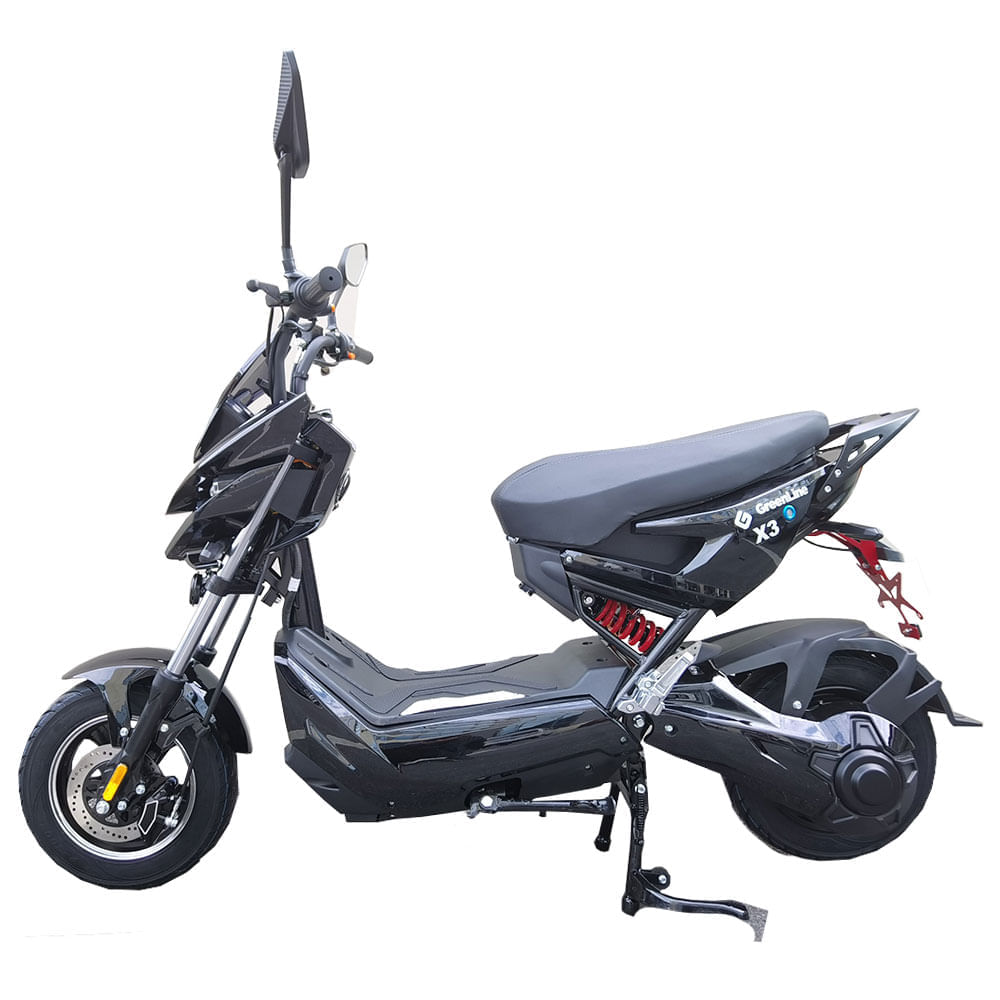 Imagen 2 del producto Moto eléctrica GreenLine X3, 60 km/h, 65 km, 1500W, batería 72V, frenos de disco y tambor, acero