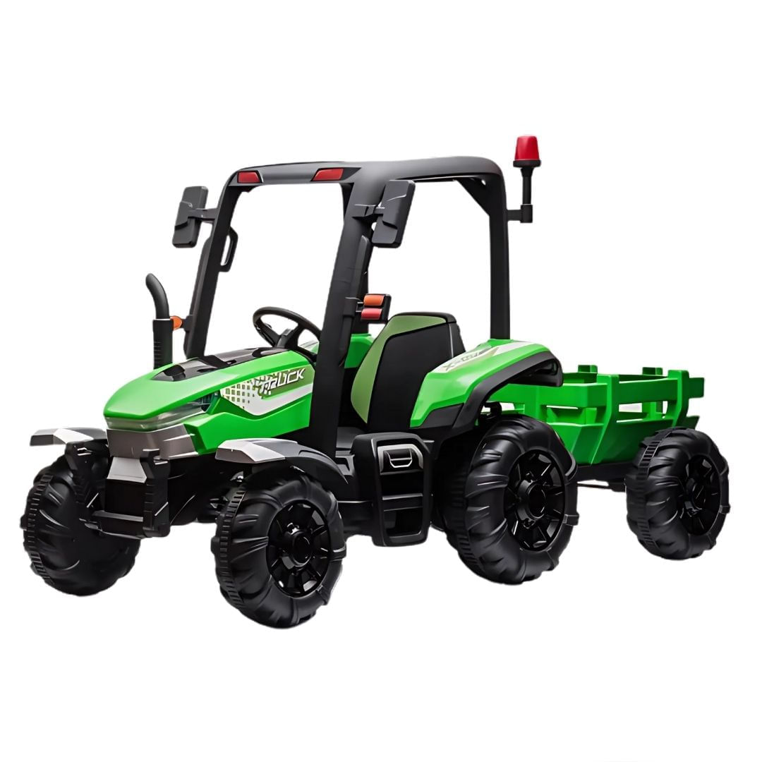 Imagen 1 del producto Carro a batería Ranchlive, 24V, 2 motores, Bluetooth, USB, 3 velocidades, carguero, luces LED, control remoto, licenciado, verde