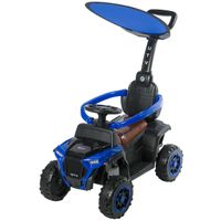Cuatrimoto Ebaby, musical con luces y sombrilla, capota, azul - EB351