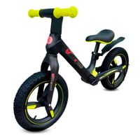 Bicicleta de equilibrio Thalos Pro 12"", asiento ajustable, manubrio ergonómico, negro