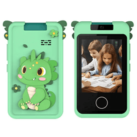 Cámara digital Dinosaurio tipo celular para niños, memoria hasta 64GB, pantalla táctil, grabación HD, verde