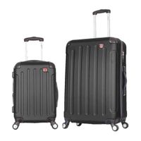 Set de 2 maletas de bodega Dukap Intely 51 y 71 cm, 4 ruedas, USB y balanza digital integrada, negro