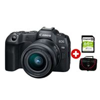 Cámara Canon EOS R8 Mirrorless + lente RF 24-50mm f/4.5-6.3 IS STM + kit básico, 24.2 MP, video 4K