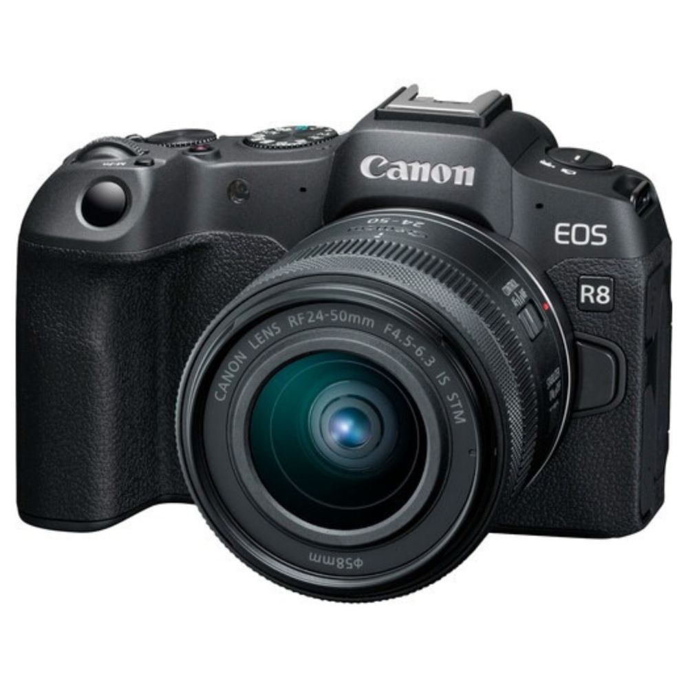Imagen 2 del producto Cámara Canon EOS R8 Mirrorless + lente RF 24-50mm f/4.5-6.3 IS STM + kit básico, 24.2 MP, video 4K