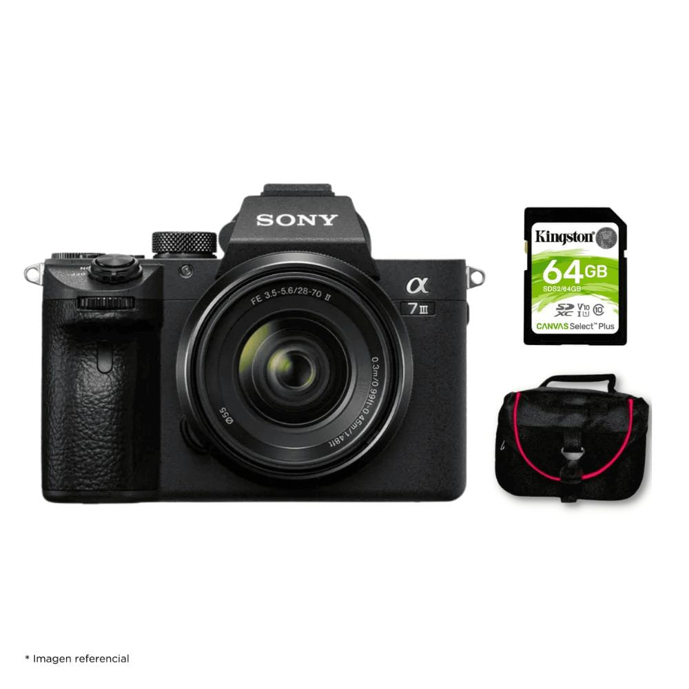 Imagen 1 del producto Cámara mirrorless Sony Alpha 7 III + Lente 28-70mm II + Kit Básico