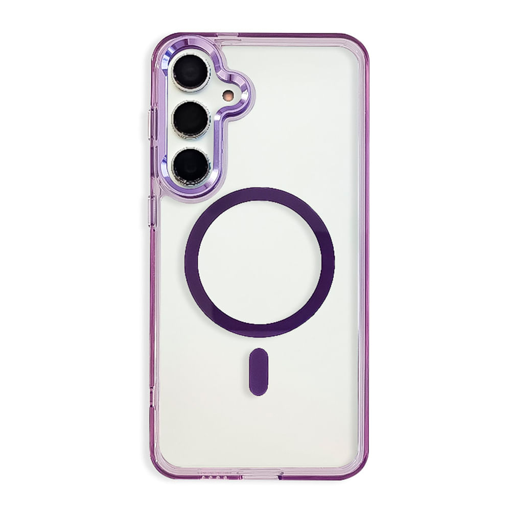 Imagen 2 del producto Case Coolbox GMobile para Samsung S24 Plus Metal Glow con MagSafe, soporte integrado, antigolpes, morado