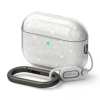 Case Ringke para AirPods Pro 3 Air Glitter Clear con sujetador, antigolpes, compatible con carga inalámbrica, transparente