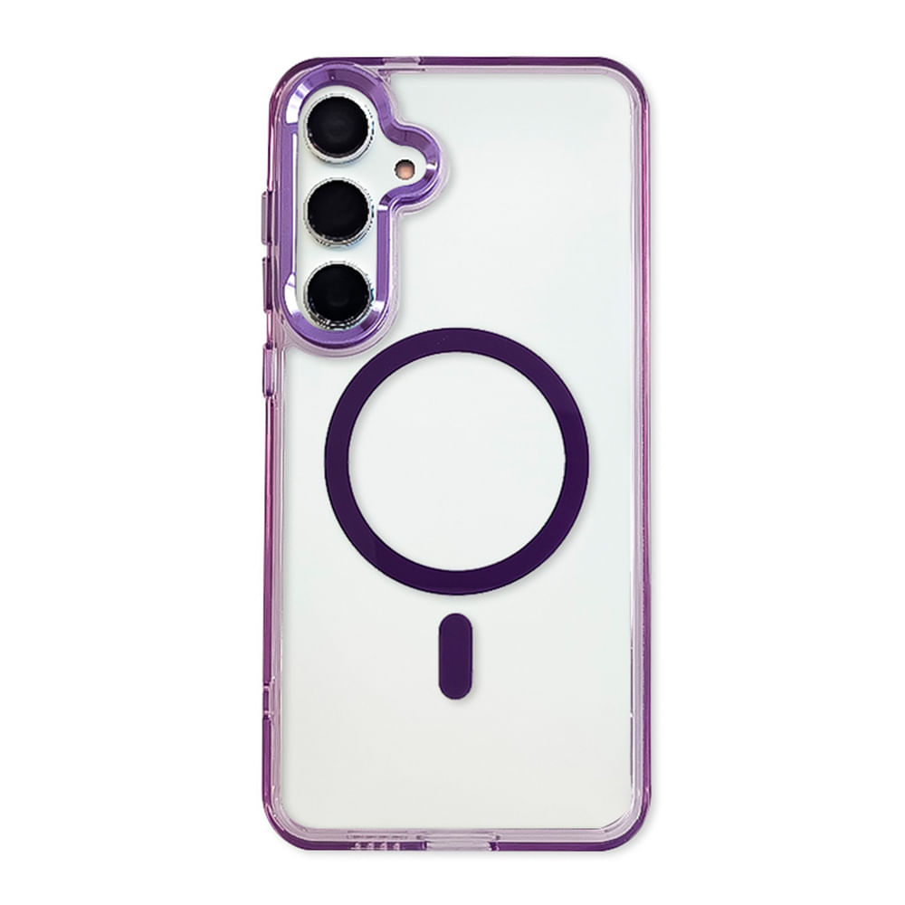 Imagen 2 del producto Case Coolbox GMobile para Samsung S25 Plus Metal Glow con MagSafe, soporte integrado, antigolpes, morado