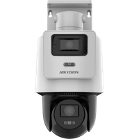 Cámara de seguridad Hikvision DS-2SE2C400MWG-E/14 exterior, 4MP+4MP, infrarrojo, 360° rotativo, blanco
