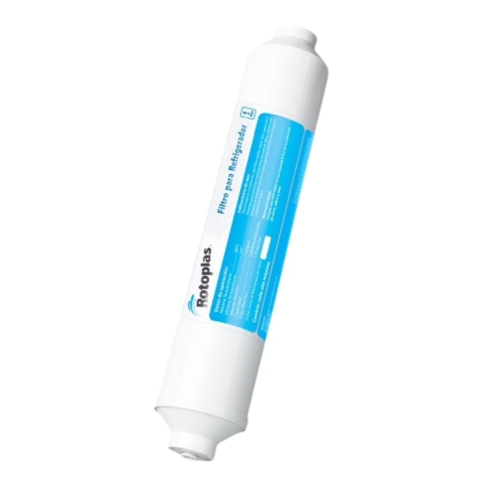 Cartucho de repuesto para purificador por Osmosis Inversa Rotoplas, con 5 etapas que retiene virus, blanco