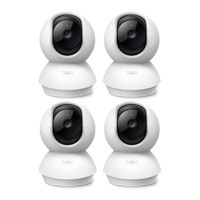 Kit de 4 cámaras de seguridad TP-Link Tapo C210, interior, 3MP, Wi-Fi, 360°, blanco
