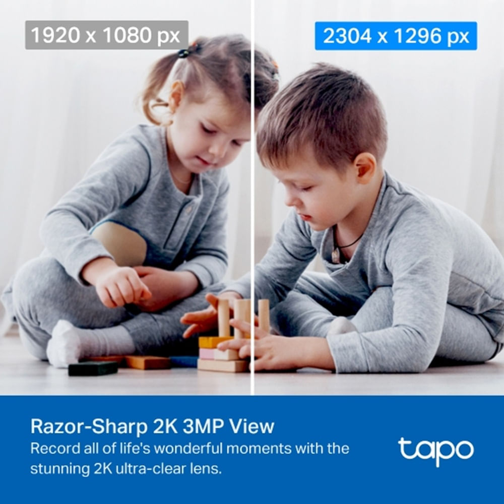 Imagen 2 del producto Kit de 4 cámaras de seguridad TP-Link Tapo C210, interior, 3MP, Wi-Fi, 360°, blanco