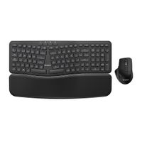 Kit Coolbox Teraware inalámbrico Teclado membrana, conexión USB, idioma español + Mouse 1600 dpi, 6 botones, negro