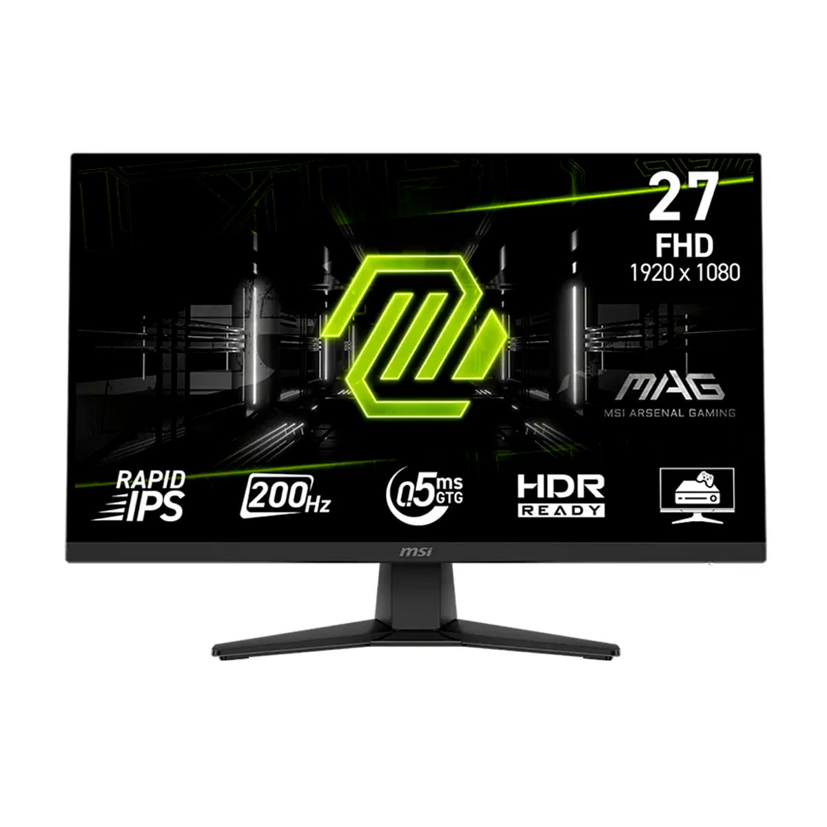 Monitor gamer plano MSI MAG 272F, 27", IPS, FHD, 200Hz, 0.5ms, HDMI/DP