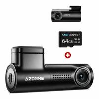 Cámara para autos dashcam Azdome M330 Max, 4K, canal frontal+trasera, GPS, Wi-Fi, negro + micro SD 64 GB