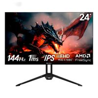 Monitor Teros plano Te-2417s, 24"", IPS, Full HD, 144hz, 1ms, puertos HDMI/ DP