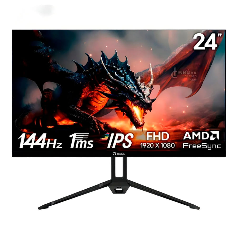 Imagen 1 del producto Monitor Teros plano Te-2417s, 24"", IPS, Full HD, 144hz, 1ms, puertos HDMI/ DP