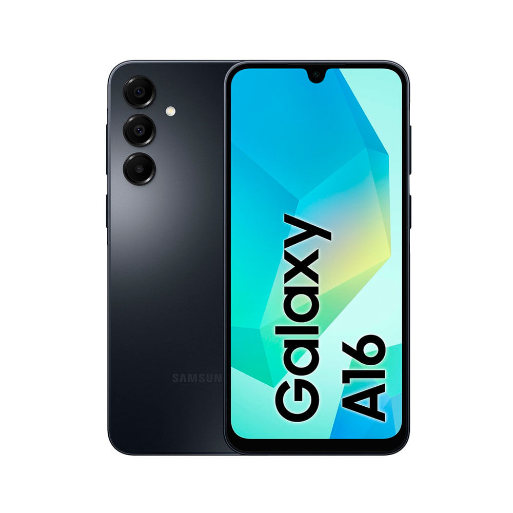 Celular Samsung A16 4G 128GB, 4GB RAM, cámara trasera 50MP y frontal 8MP, negro