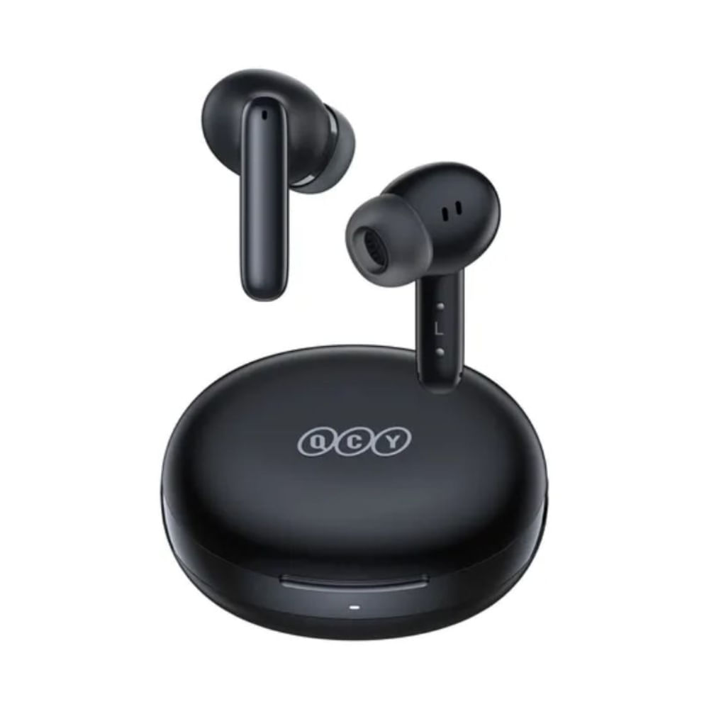 Audífonos con cancelación de ruido QCY T13 ANC 2, micrófono incorporado, máx. 30 horas, control de música y llamadas, negro