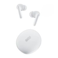 Audífonos con cancelación de ruido QCY T13 ANC 2, micrófono incorporado, máx. 30 horas, control de música y llamadas, blanco