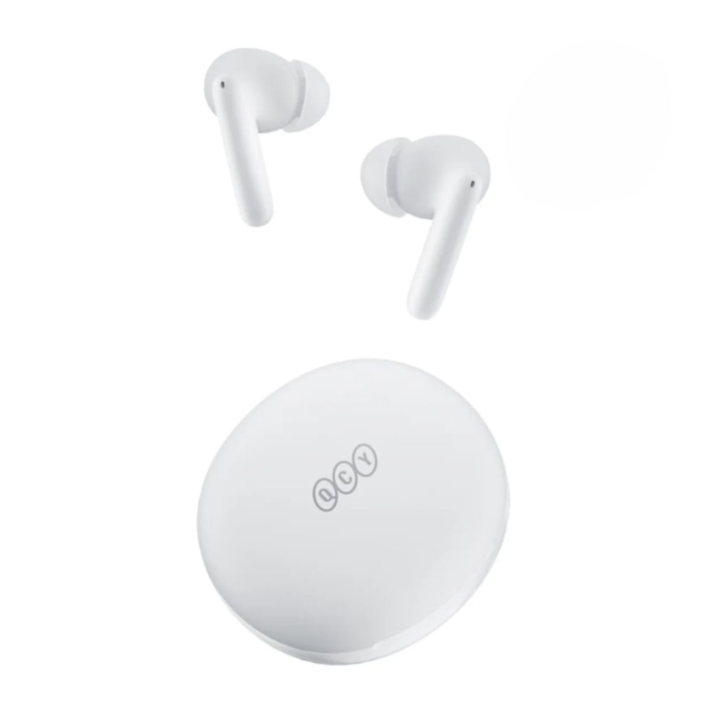 Imagen 1 del producto Audífonos con cancelación de ruido QCY T13 ANC 2, micrófono incorporado, máx. 30 horas, control de música y llamadas, blanco
