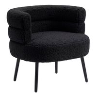 Silla de escritorio Buckingham Nordic, diseño nórdico, soporte metálico, negro