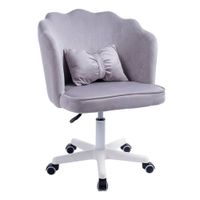 Silla giratoria de escritorio Buckingham Q1, ergonómica, ajustable, tapizado poliéster, base resistente, gris claro