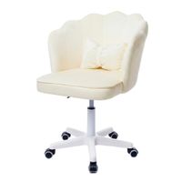 Silla giratoria de escritorio Buckingham Q1, ergonómica, ajustable, tapizado poliéster, base resistente, blanco