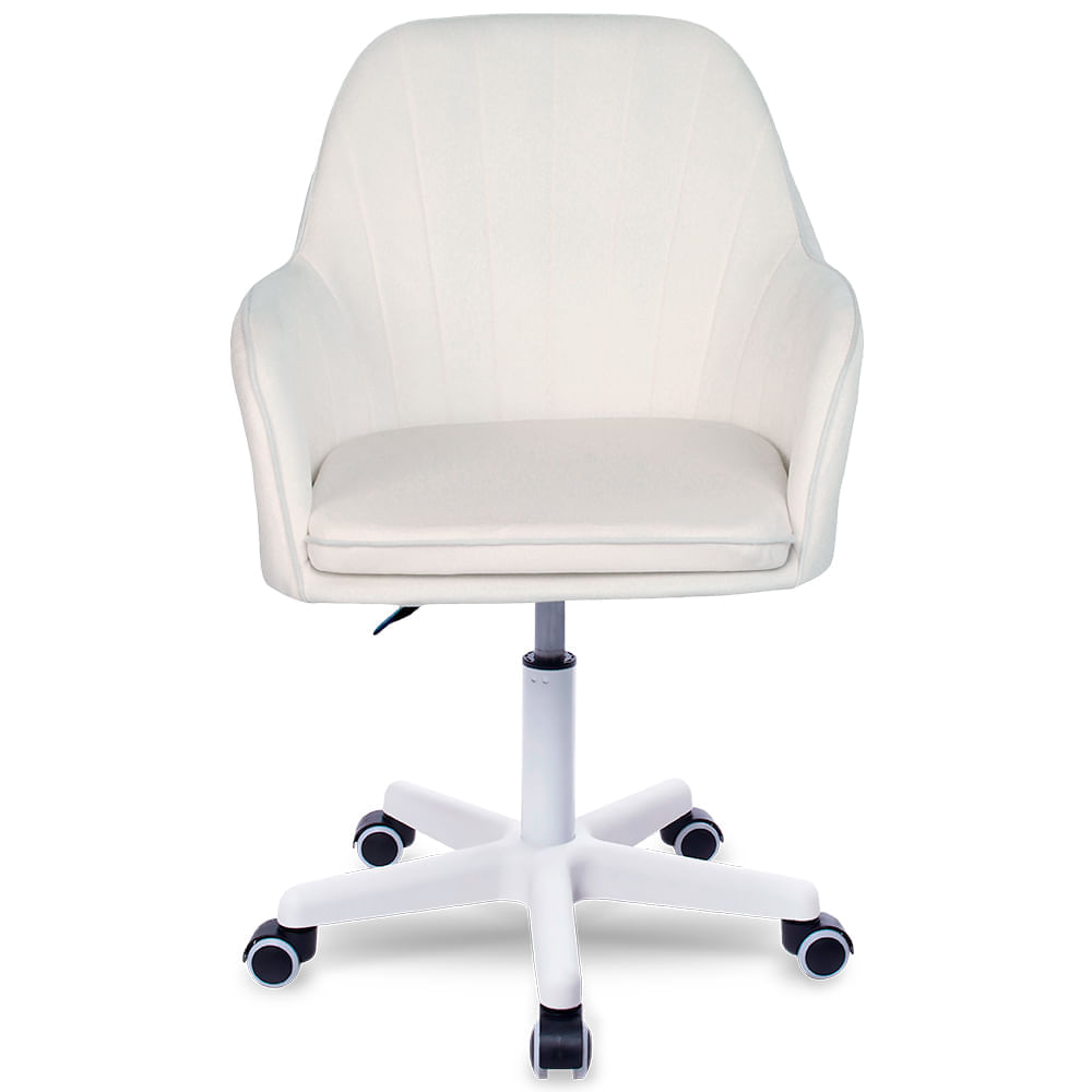 Imagen 2 del producto Silla giratoria de escritorio oficina Buckingham Soft, carga máx. 80kg, blanco