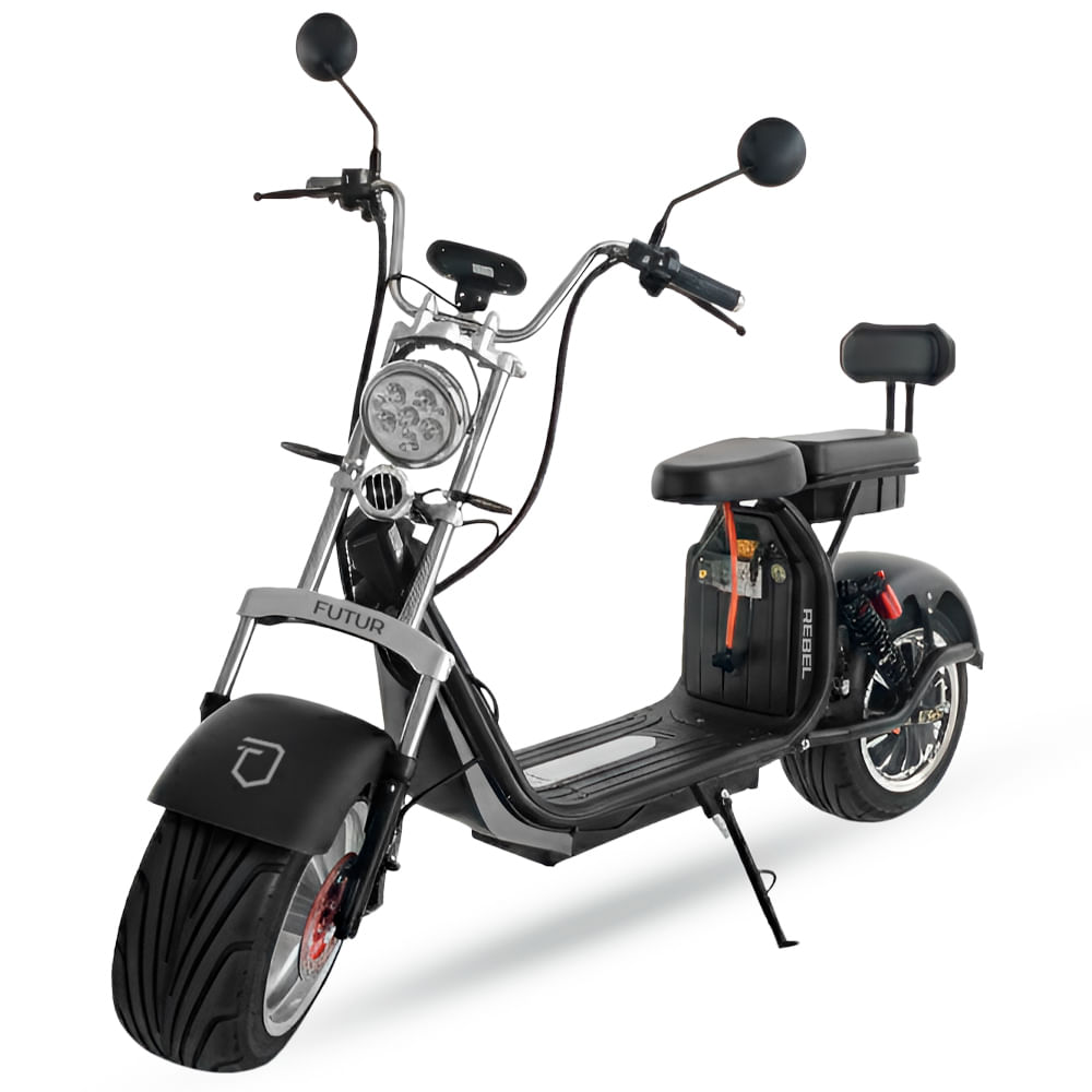 Imagen 1 del producto Moto eléctrica Futur Rebel 2000W, batería de litio, autonomía hasta 45km, negro