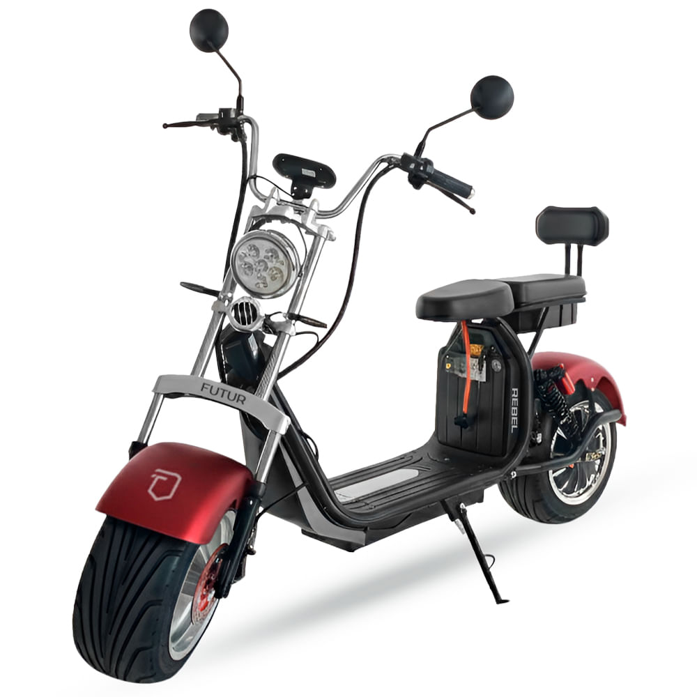 Imagen 1 del producto Moto eléctrica Futur Rebel 2000W, batería de litio, autonomía hasta 45km, rojo