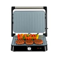 Parrilla grill Taurus Asteria II 2000W, recubrimiento cerámico, apertura 180°, bandeja antigoteo, negro