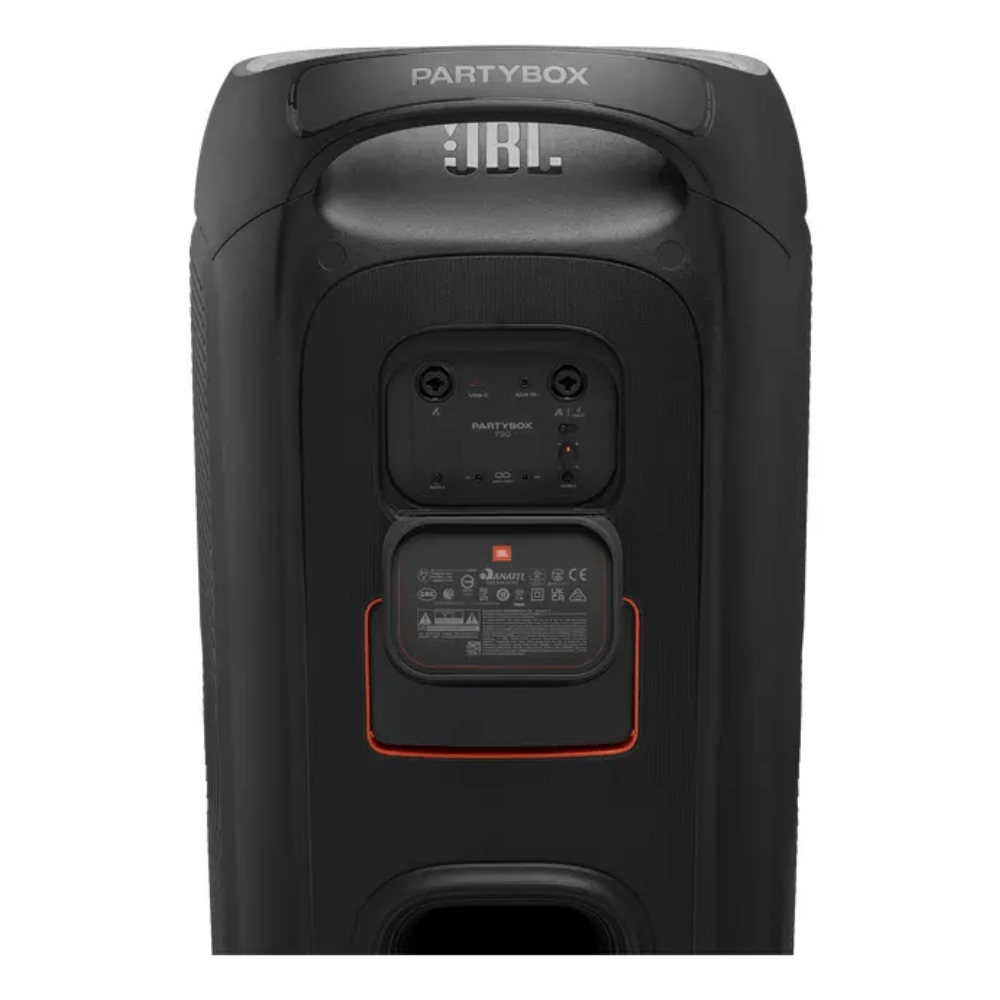 Imagen 2 del producto Parlante de torre bluetooth JBL Partybox 720, 800 W RMS, portátil, Karaoke, 2 woofers, iluminación Led, negro
